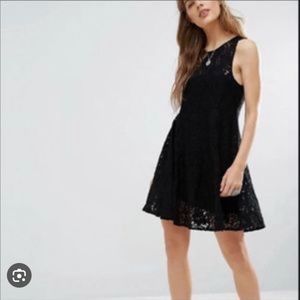Free People Black Lace Dress